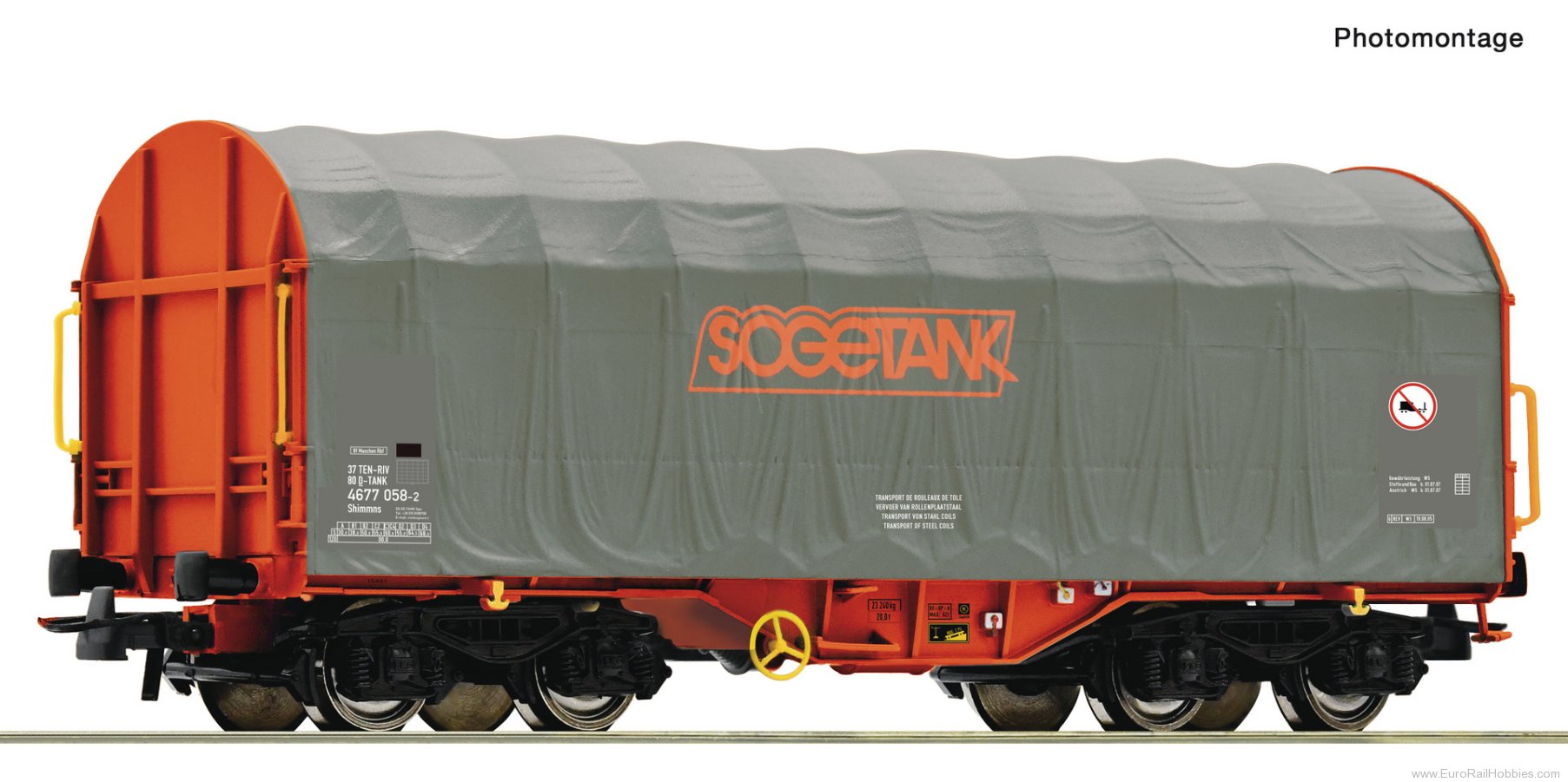 Roco 6600133 Roco VTG/Sogetank Slide Tarpaulin Wagon