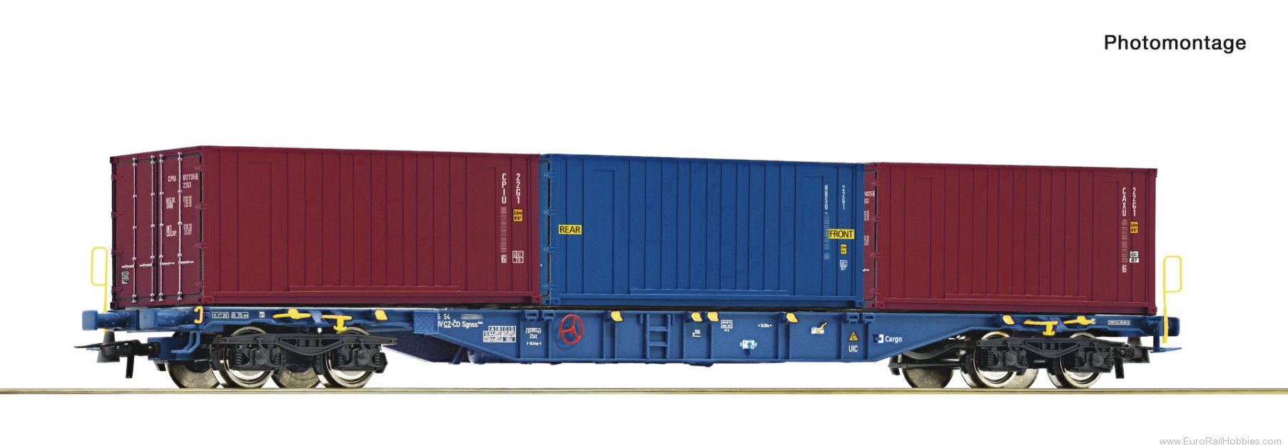 Roco 6600145 Roco CD Cargo Container Carrier Wagon Sgns CD