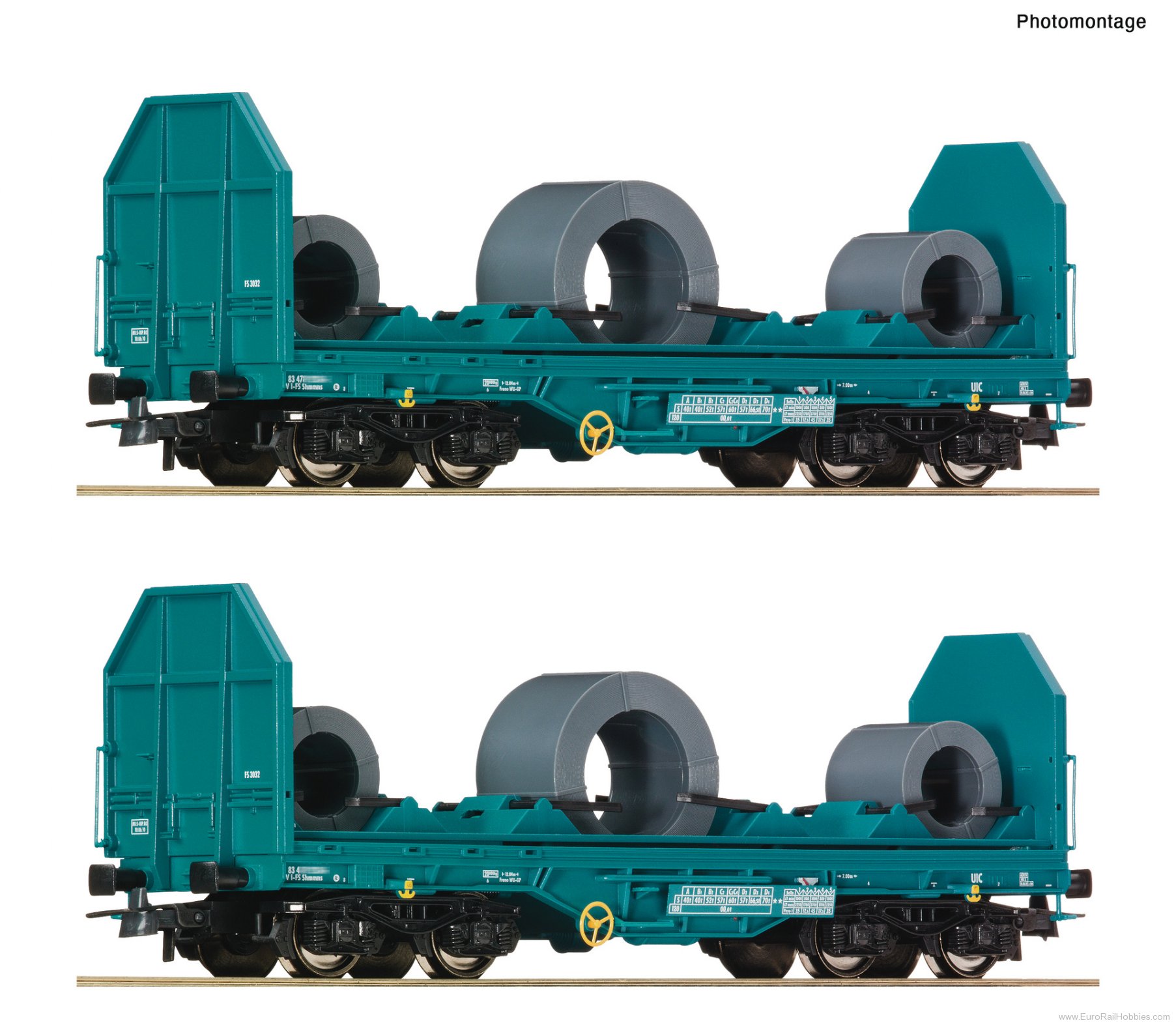 Roco 6600181 Roco FS 2 Piece Coil Transport Car Set w/Coil