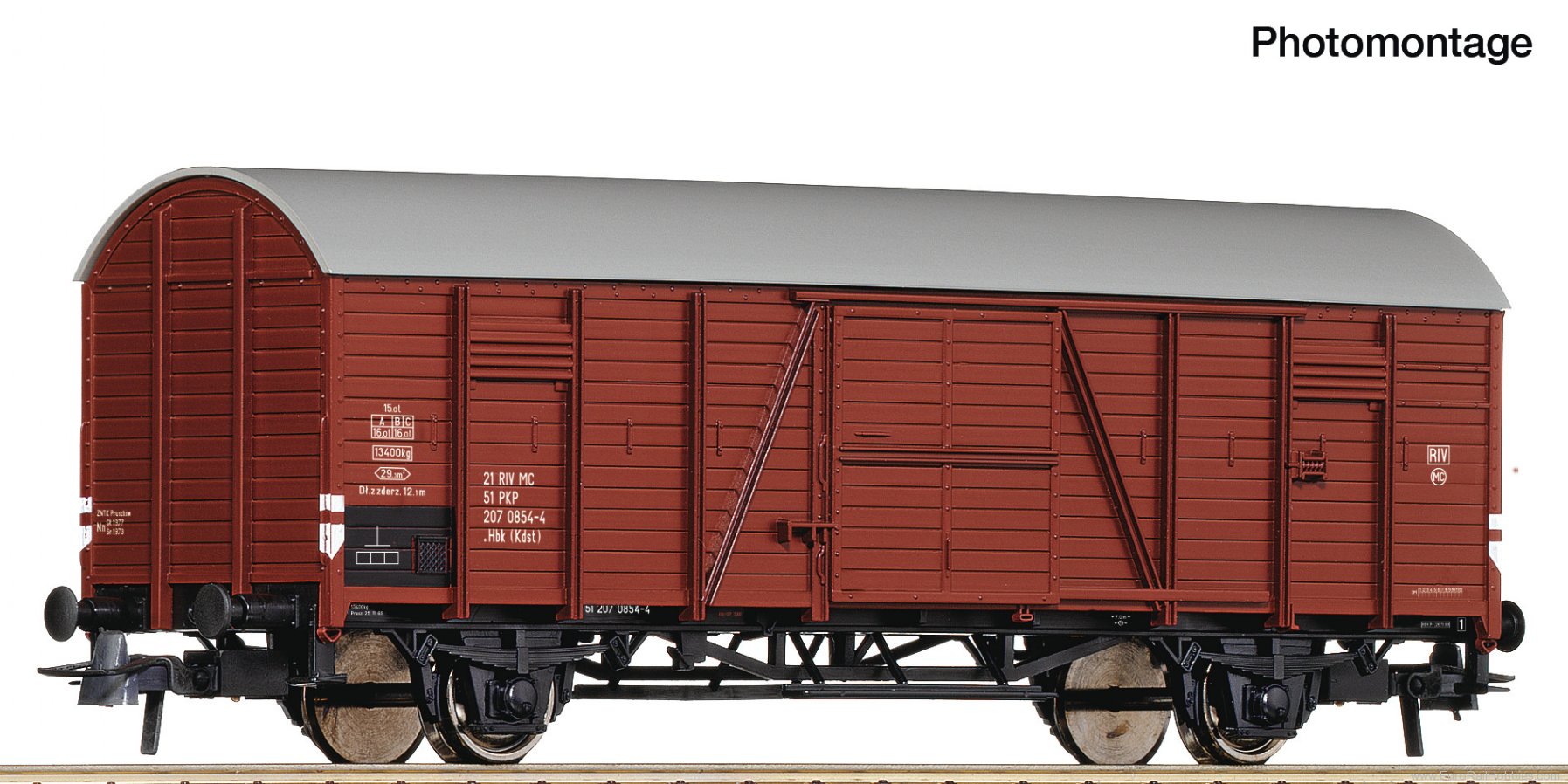 Roco 6600187 Roco PKP Covered Goods Wagon