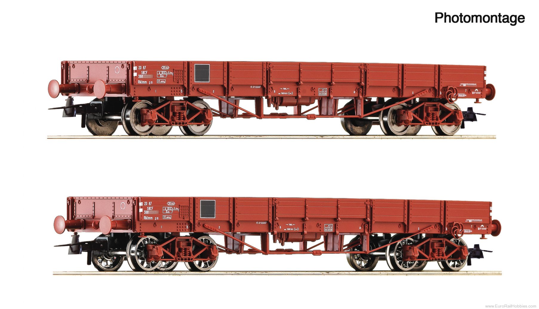 Roco 6600224 Roco SNCF 2 Piece Low Side Wagon Set