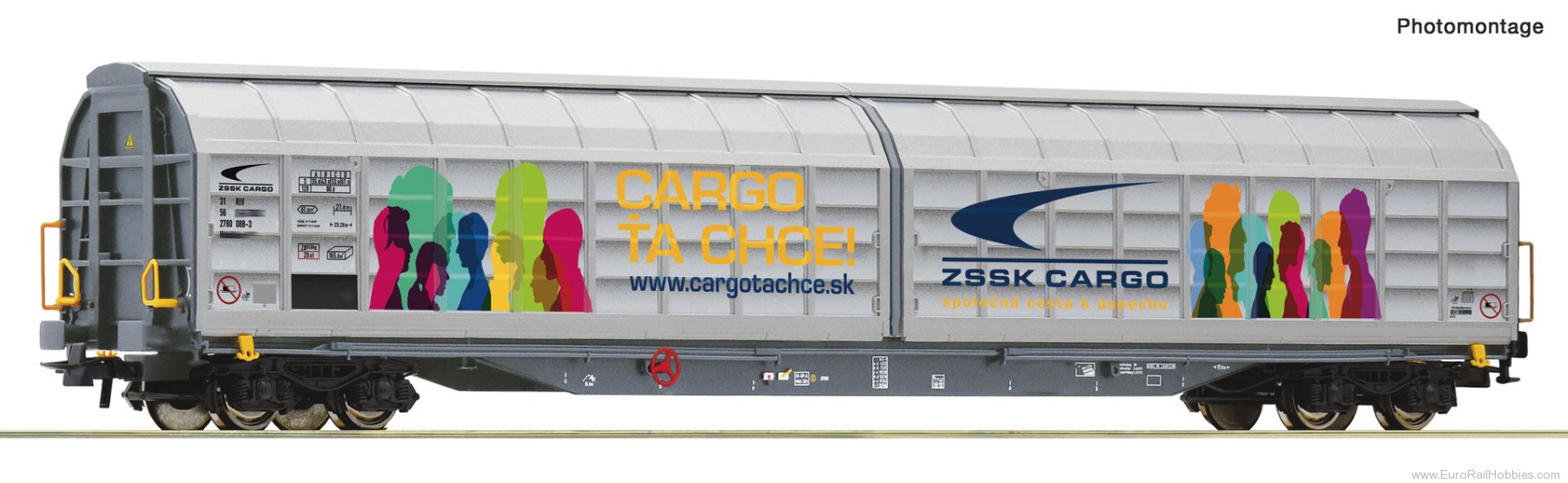 Roco 6600225 Roco ZSSK CARGO Sliding Wall Wagon