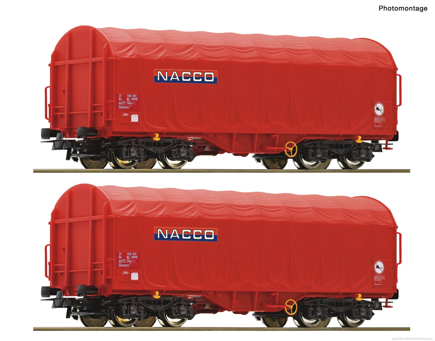 Roco 6600226 Roco 2 Piece 'Nacco' Sliding Tarpaulin Wagon 