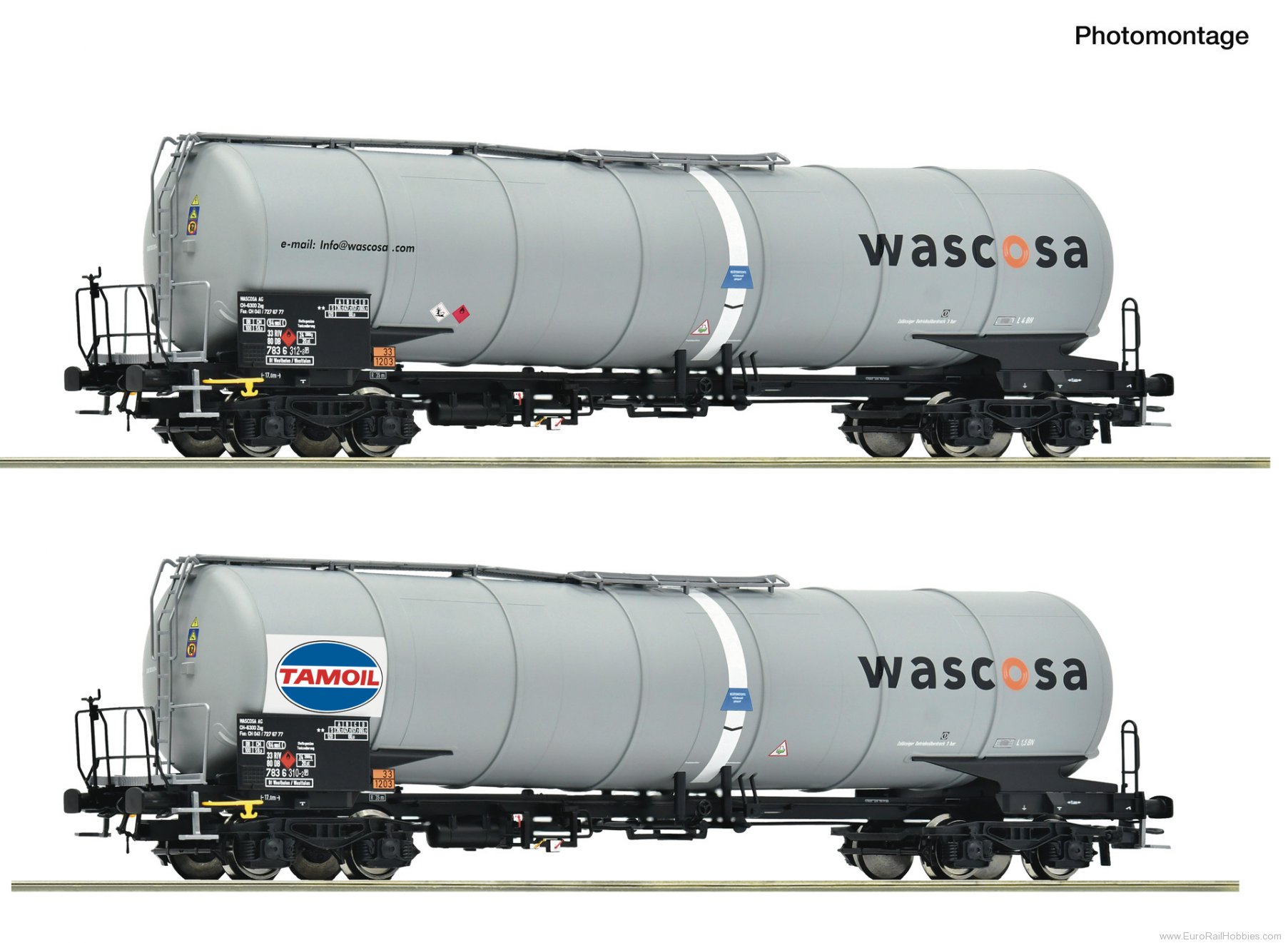 Roco 6600232 Roco 2  Piece 'Wascosa/Tamoil' Tanker Car Set