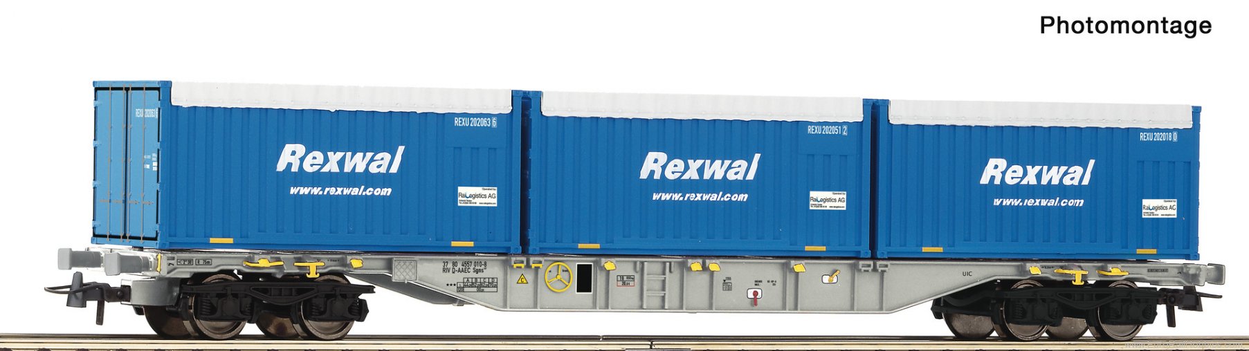 Roco 6600234 Roco SBB AAE 'Rexwal' Container Carrier Wagon