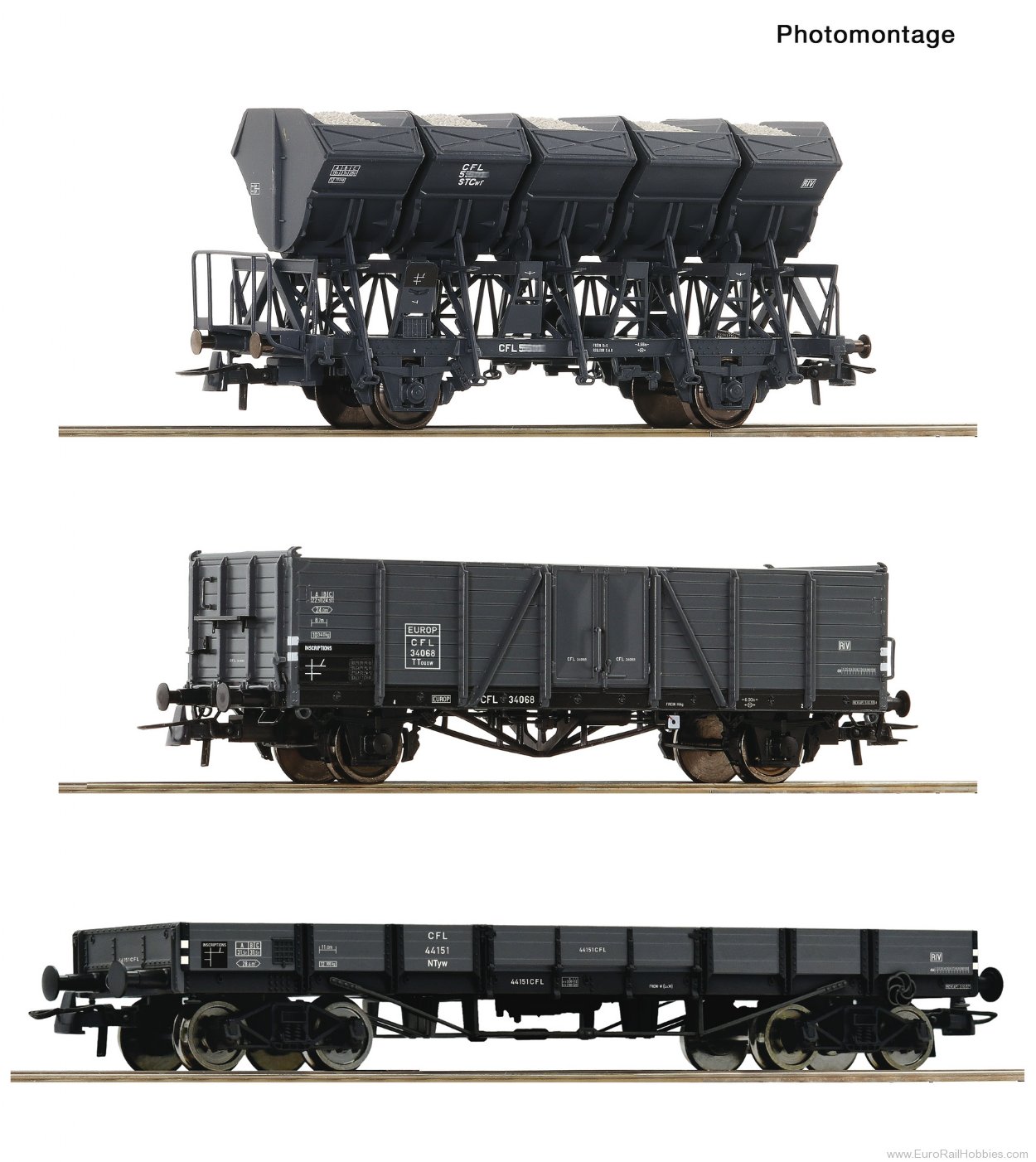 Roco 6600258 Roco CFL 3 Piece Freight Car Set