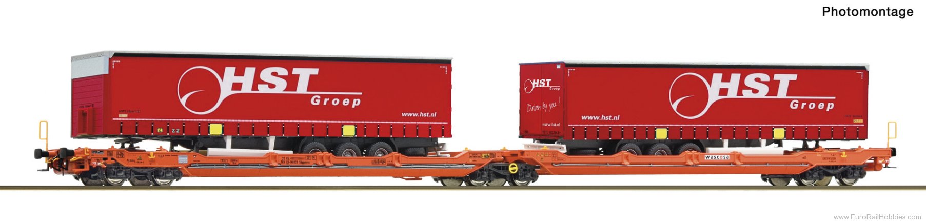 Roco 6600260 Roco Wascosa+HST Trailer T3000e Articulated D
