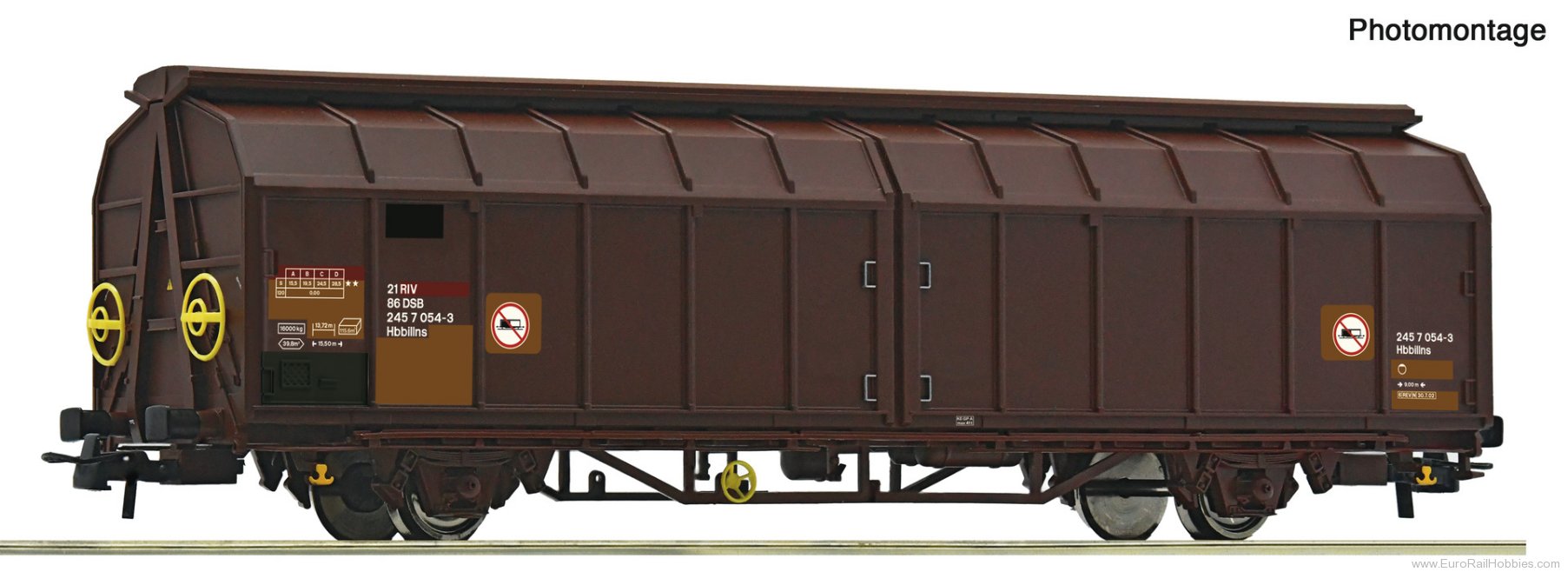 Roco 6600266 Roco DSB Hbbins Sliding Wall Wagon