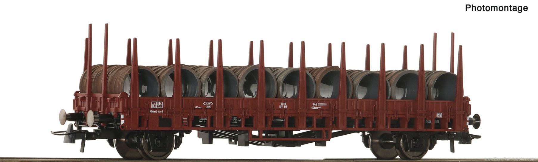 Roco 6600268 Roco DB Stake Wagon w/Load