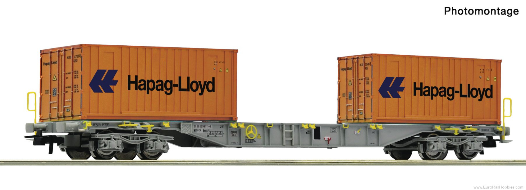 Roco 6600304 Roco PKP Container Carrier Wagon