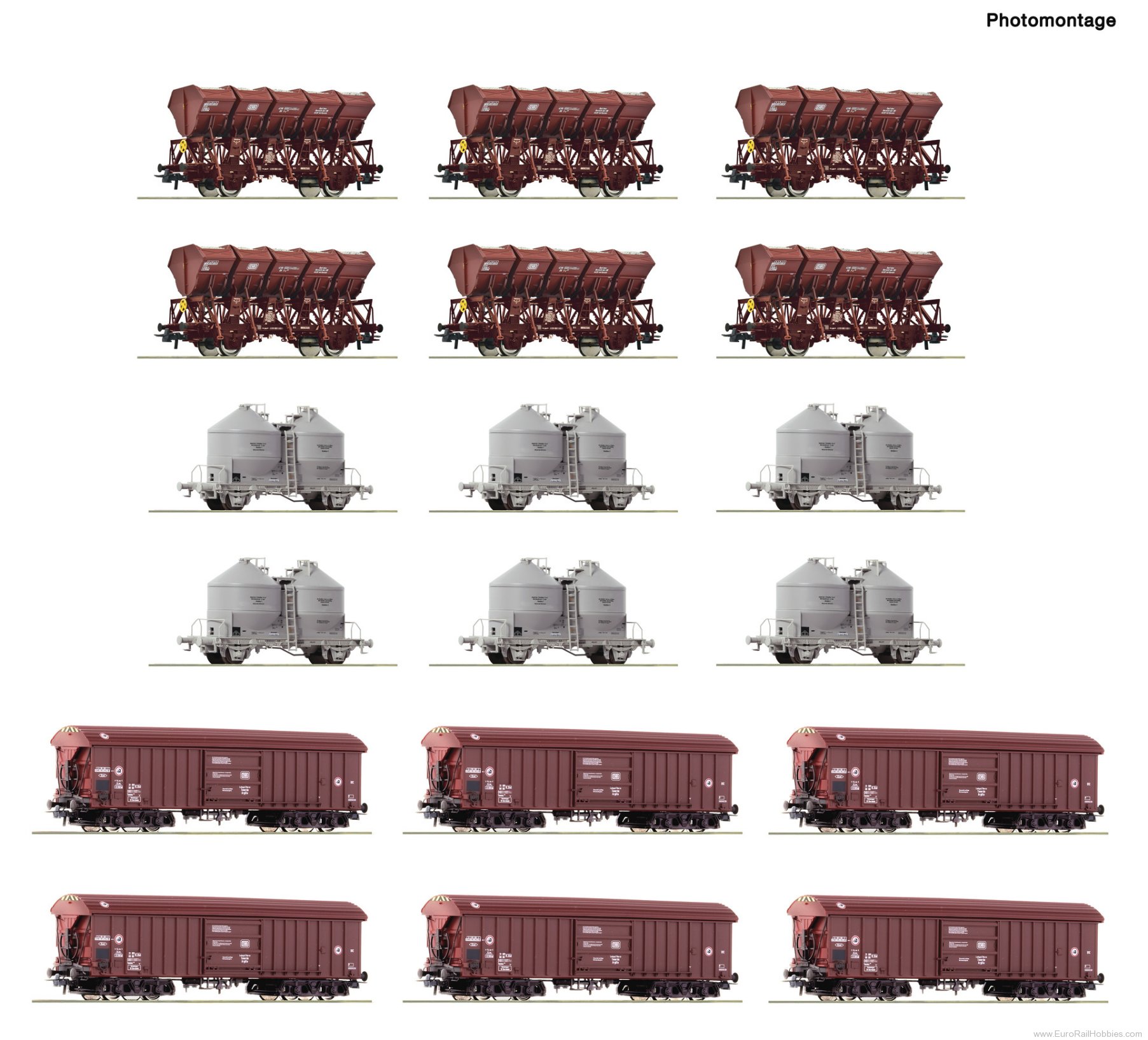 Roco 6600330 Roco DB 18 Piece Marshalling Yard/Bulk Goods 