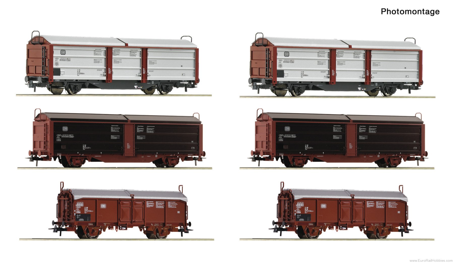 Roco 6600339 Roco DB 6 Piece Marshalling Yard/Sliding Roof