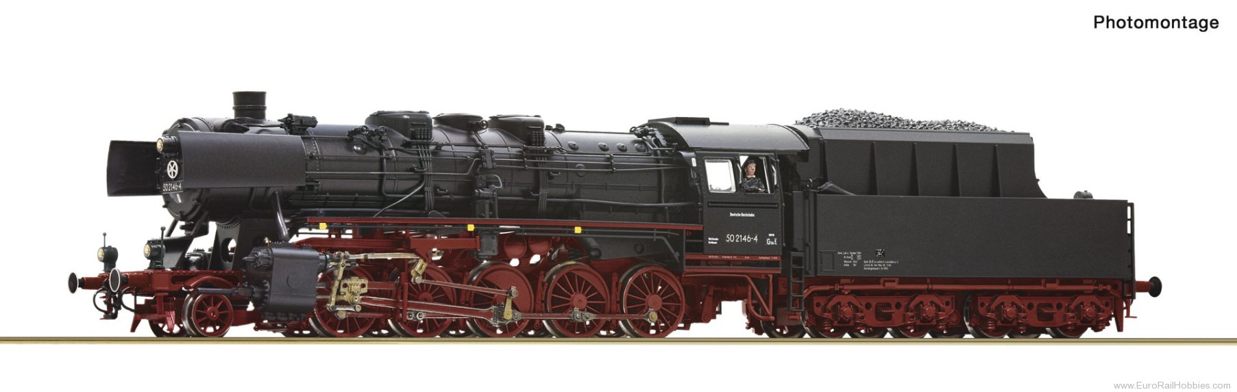 Roco 7110039 Roco DR BR 50 2146-4 Steam Locomotive DCC w/S