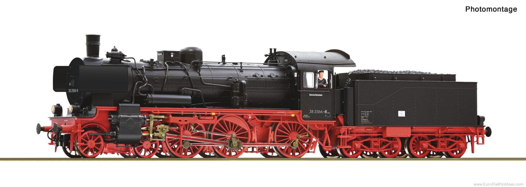 Roco 7110045 Roco DR BR 38 Steam Locomotive DCC w/Sound