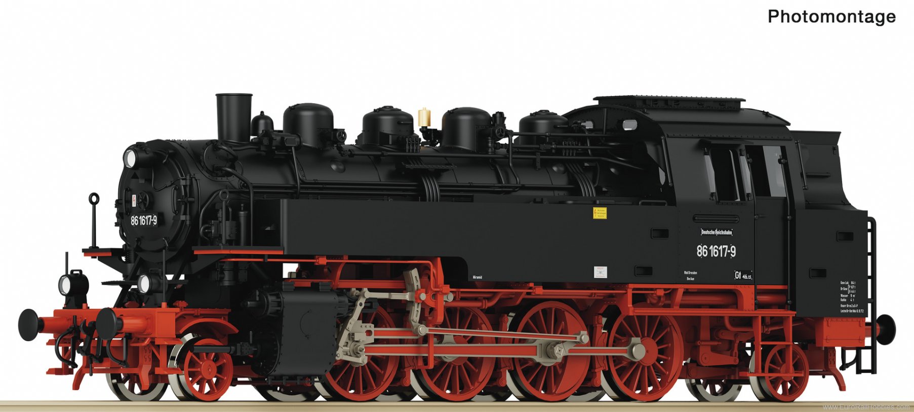Roco 7120027 Roco DR Steam locomotive 86 1617-9, (Marklin 