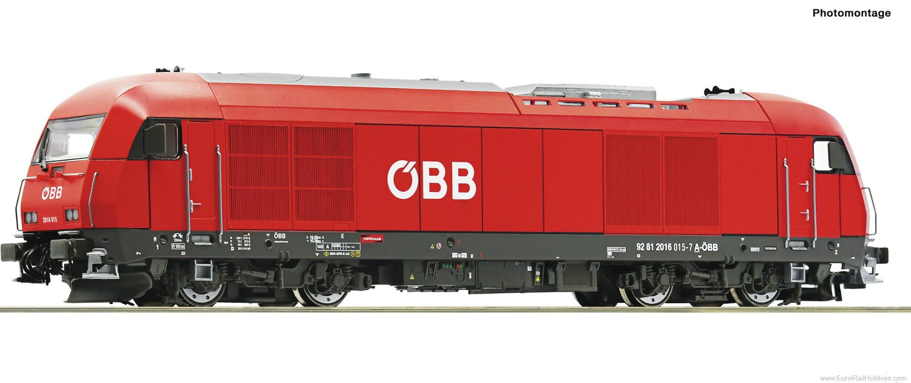 Roco 7310087 Roco OBB Rh 2016 Diesel Locomotive DCC w/Soun