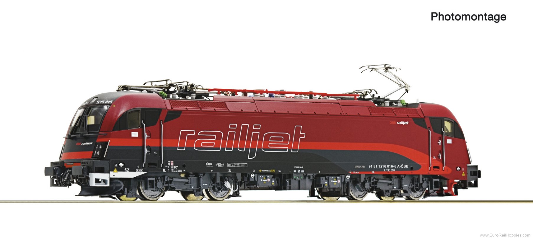 Roco 7500182 Roco OBB Rh 1216 Railjet Electric Locomotive