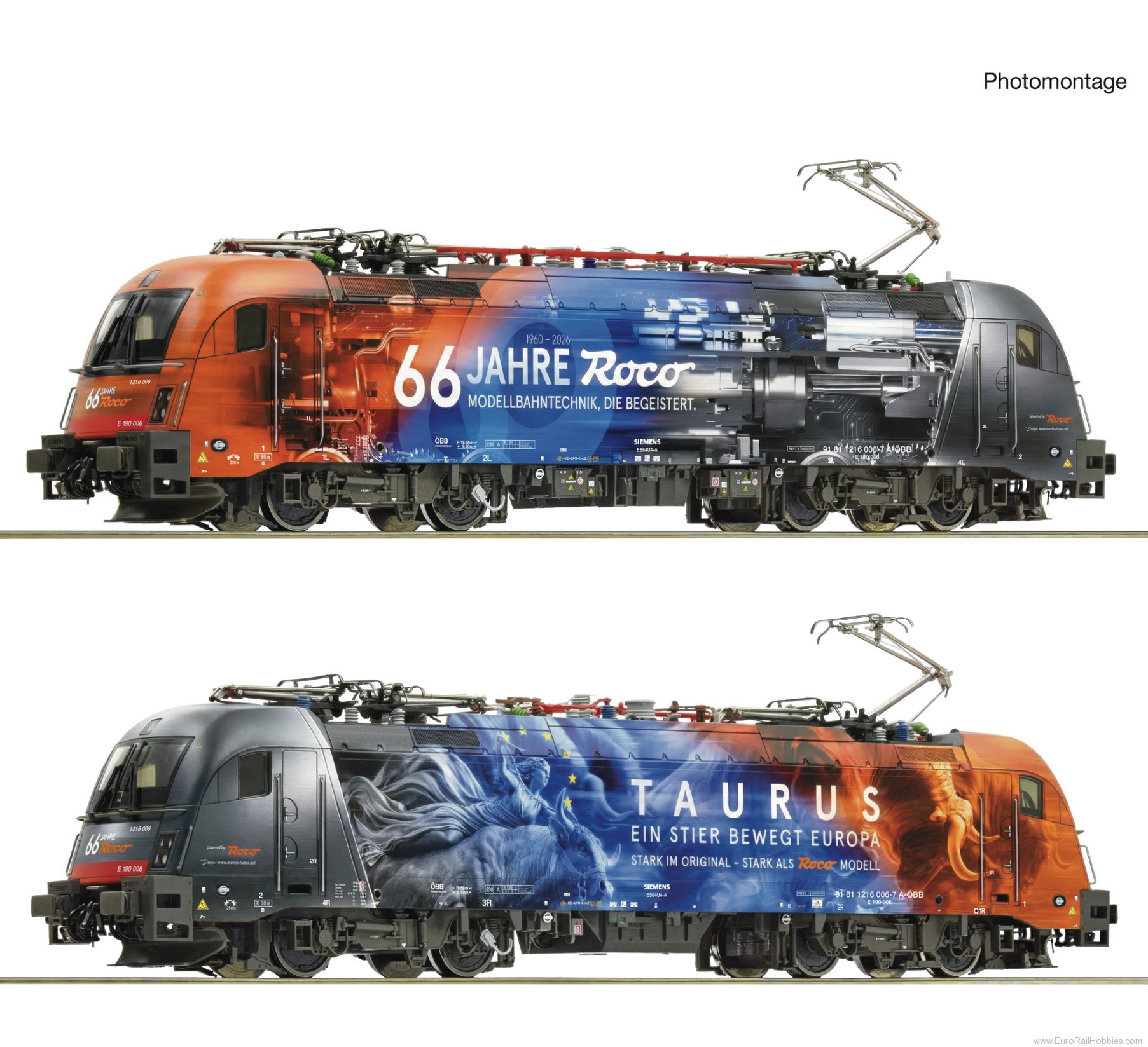 Roco 7520103 Roco OBB Electric Locomotive 1216 006-7 '66 Y