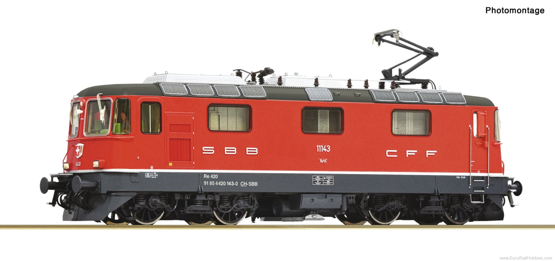 Roco 7520222 Roco SBB Re 4/4 Red Electric Locomotive (Mark