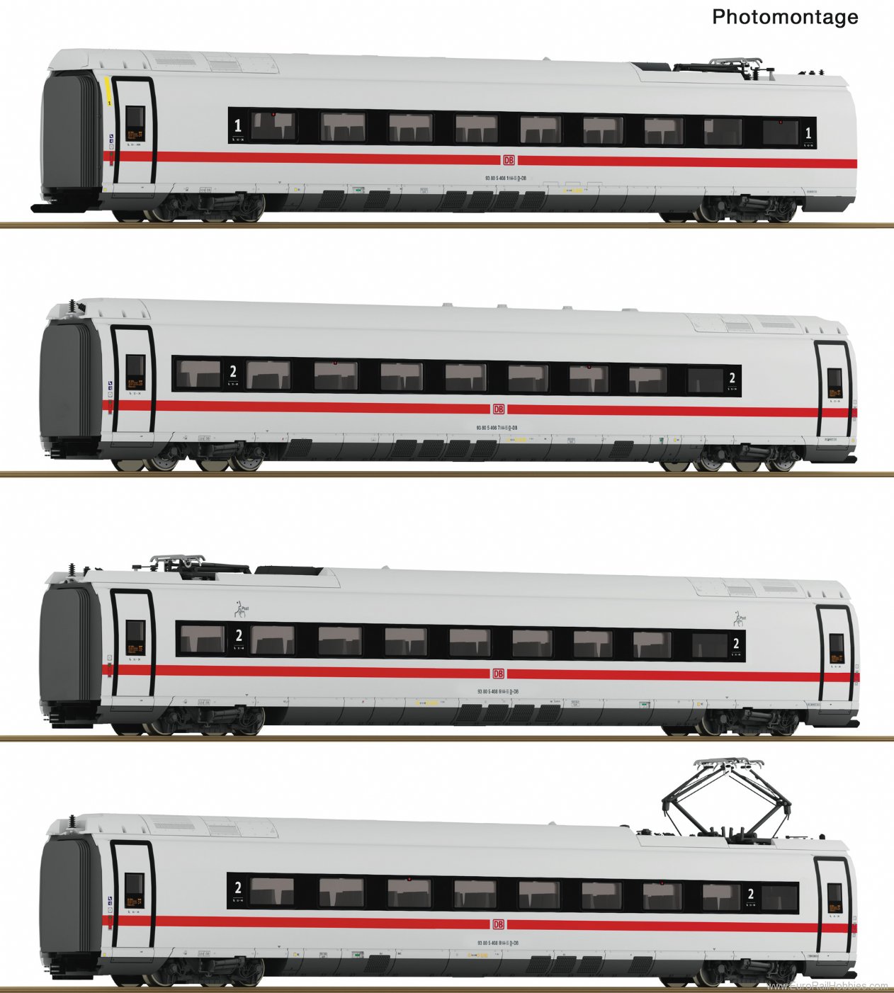 Roco 7710018 Roco DB AG 4 Piece Set: Intermediate Coaches 