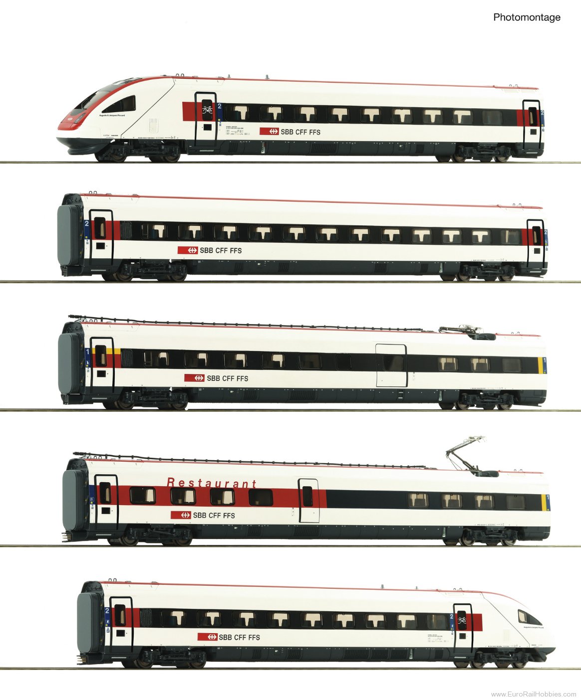Roco 7710036 Roco SBB ICN RABDe 500 5 Piece Passenger Trai