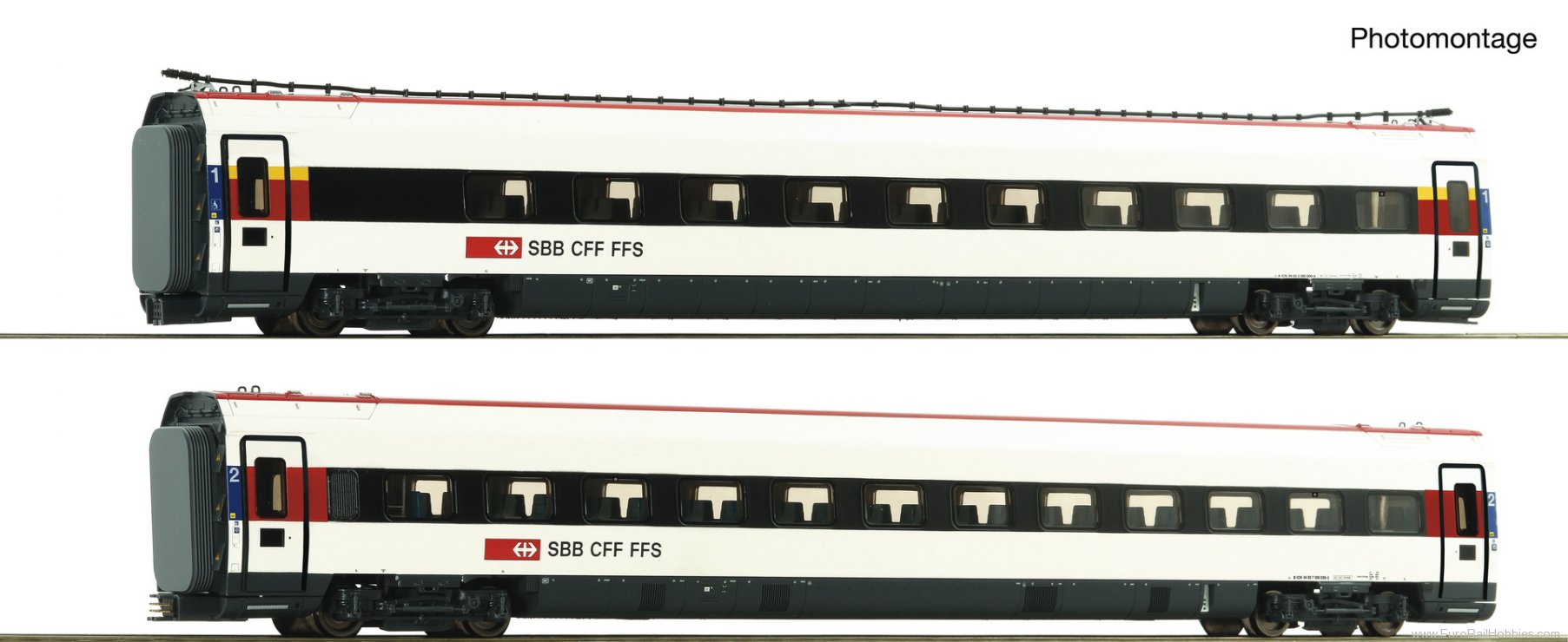 Roco 7710037 Roco SBB ICN 2 Piece Passenger Coach Extensio