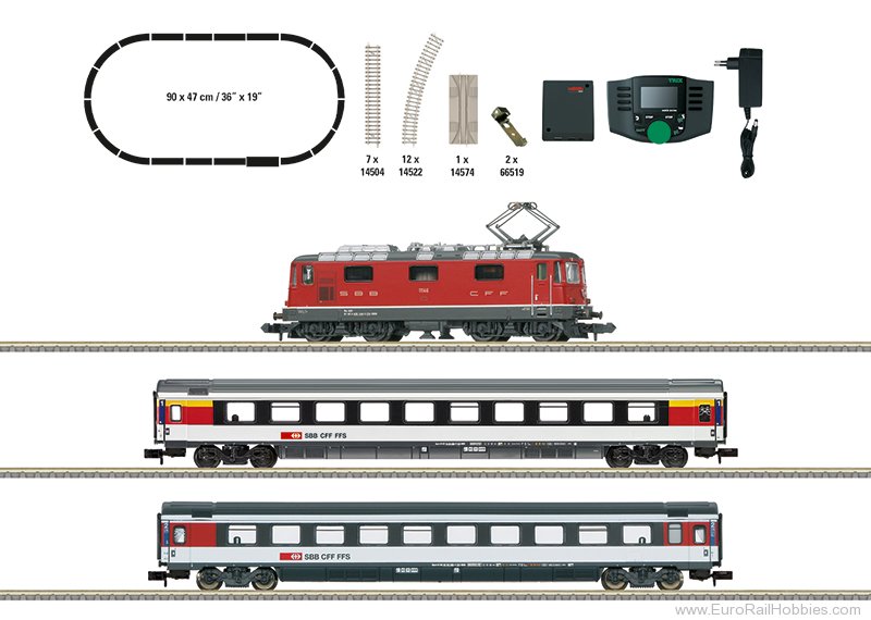 Trix 11167 MiniTrix SBB Electric Passenger Train Starter