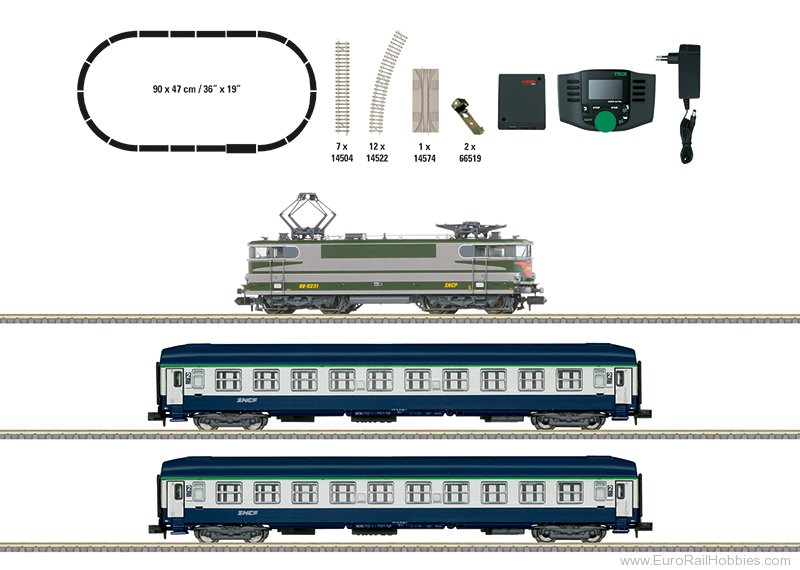 Trix 11168 MiniTrix SNCF Electric Passenger Train Starte
