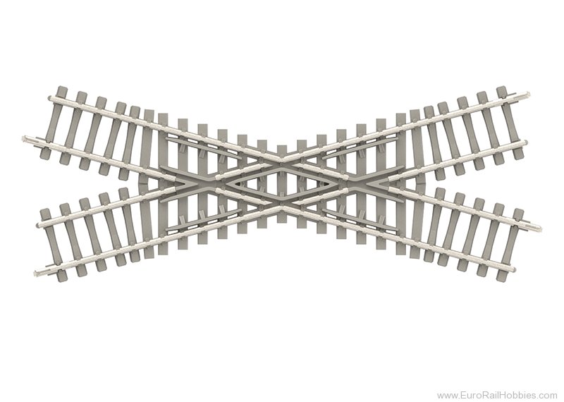 Trix 14558 MiniTrix 30 Degree Crossing with Concrete Tie