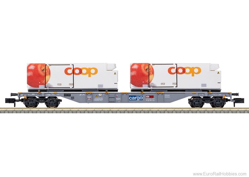Trix 15495 SBB Cargo 'coop' Container Transport Car