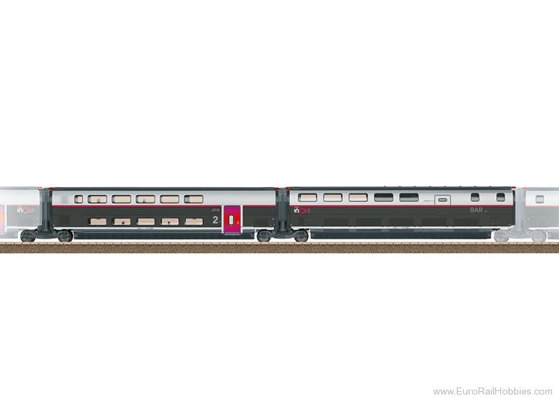 Trix 23189 Trix SNCF TGV INOUI EuroDuplex 2 Piece Add-On