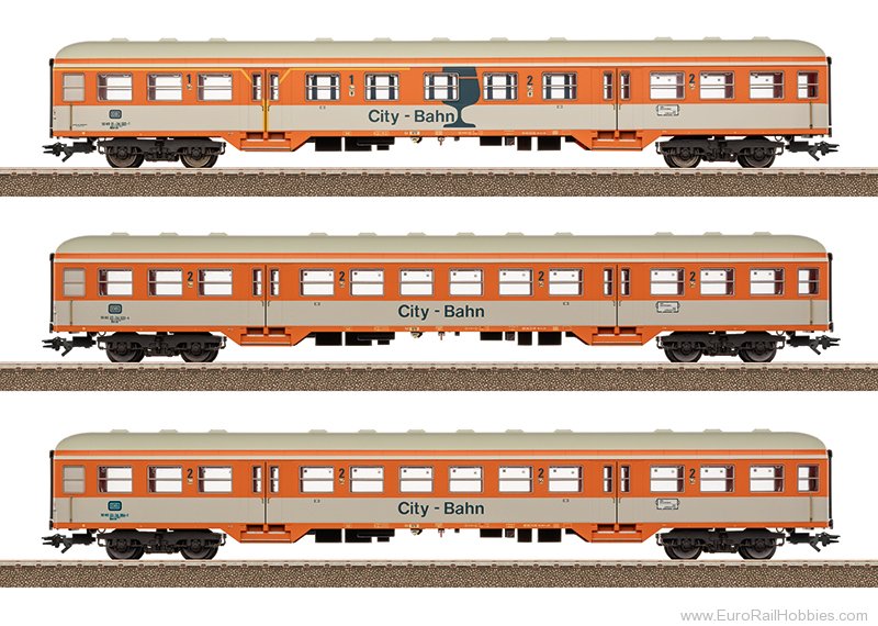 Trix 23234 Trix DB City Bahn 3 Piece Passenger Car Set I
