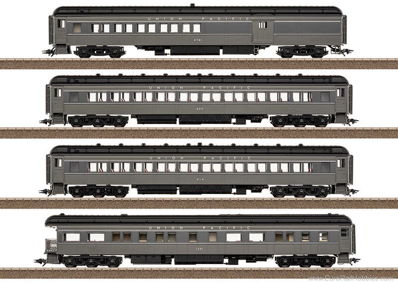 Trix 23729 TRIX UP 4 Piece Heavy Passenger Coach Set w/L