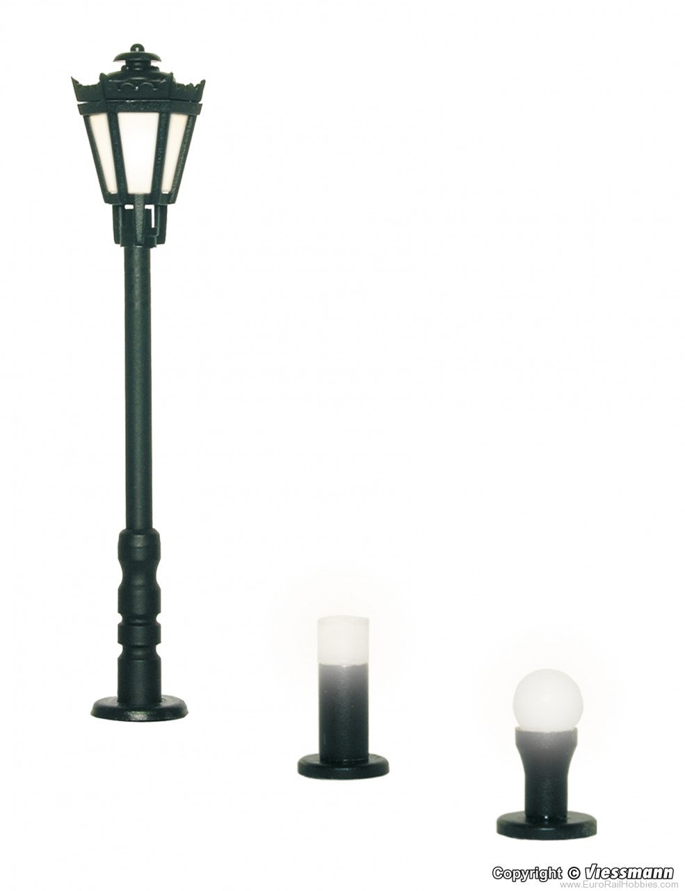 Viessmann 6160 HO Garden lamps set, 3 lights, black
