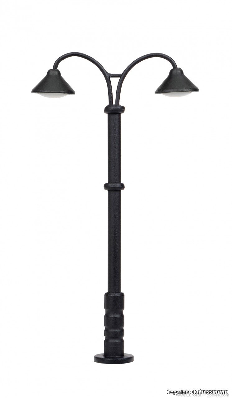 Viessmann 6409 N Platform lamp Baden-Baden, double, LED warm