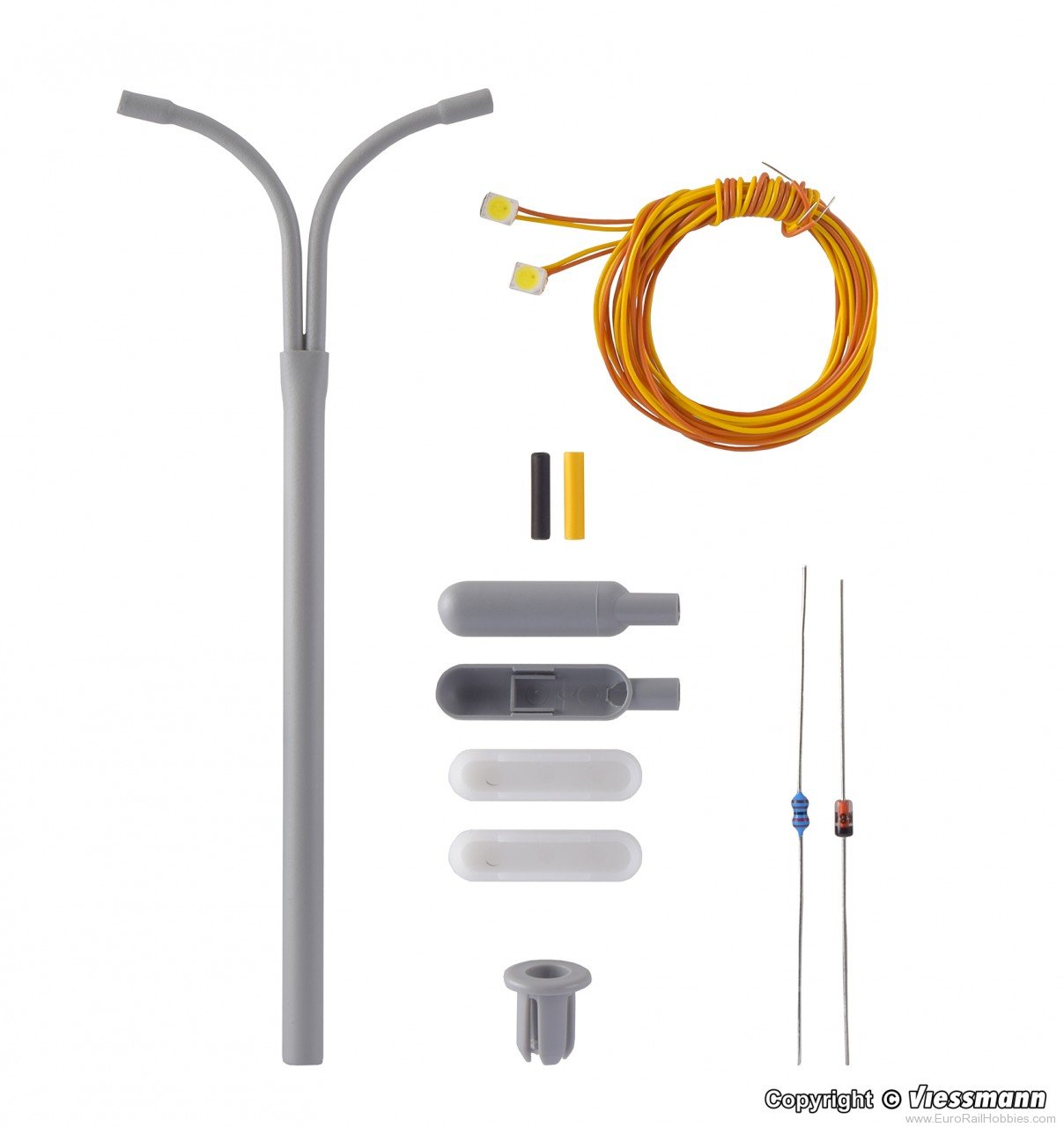 Viessmann 6723 HO Whip street light, kit, double