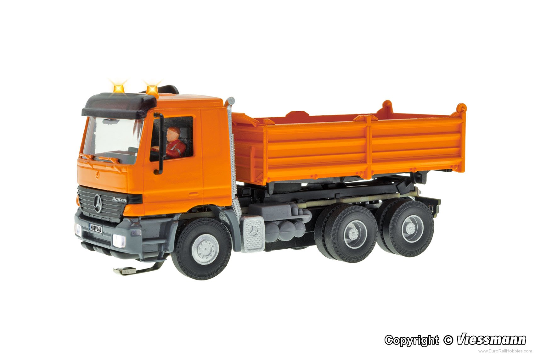 Viessmann 8041 MB ACTROS 3-axle dump truck with rotating fla