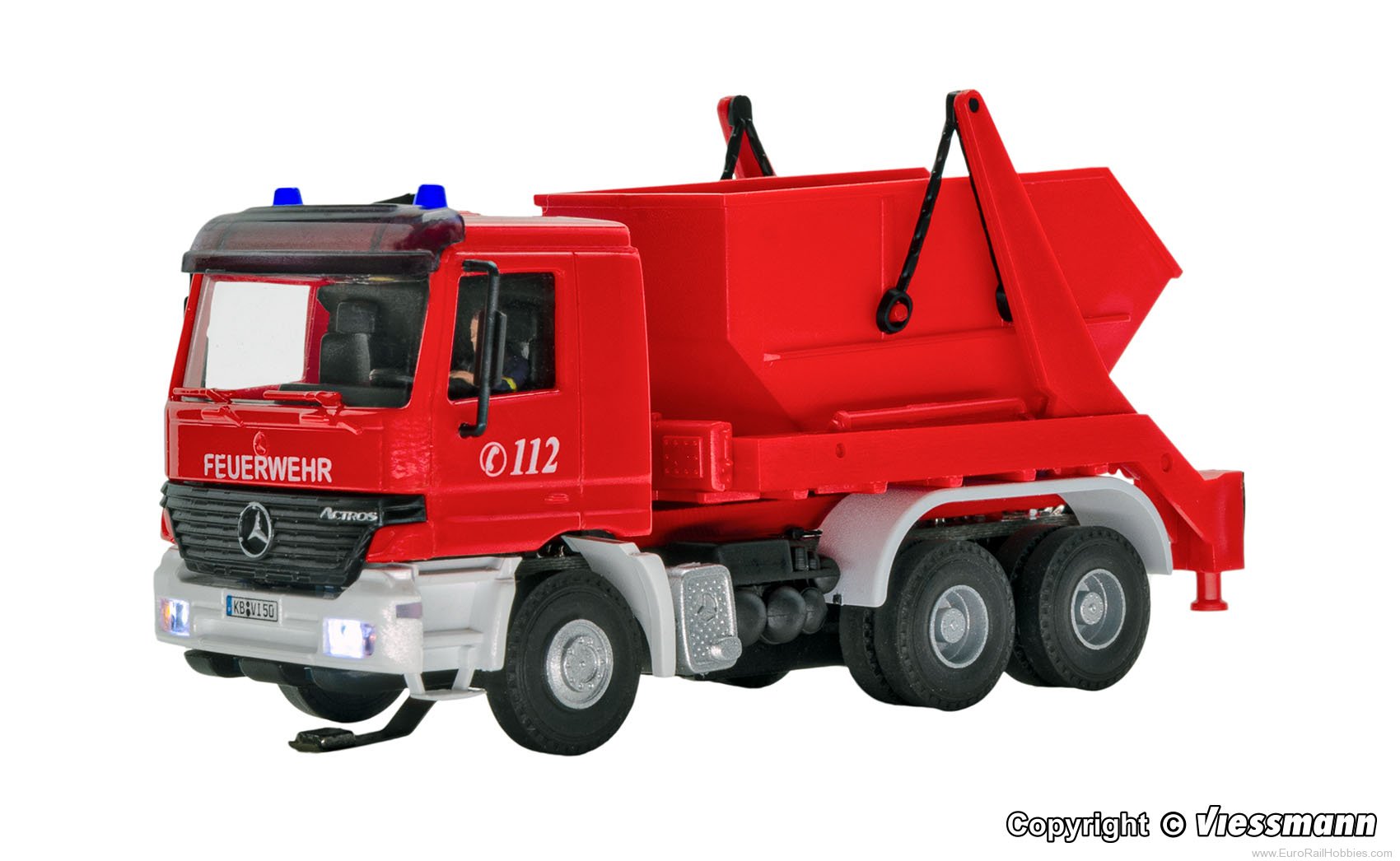 Viessmann 8053 8053 H0 Fire brigade MB ACTROS 3-axle skip lo