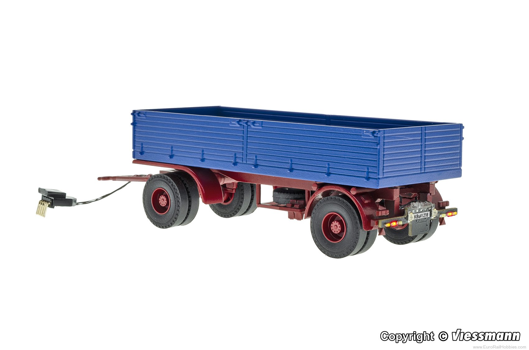 Viessmann 8218 2-Axle trailer with long wheelbase, functiona