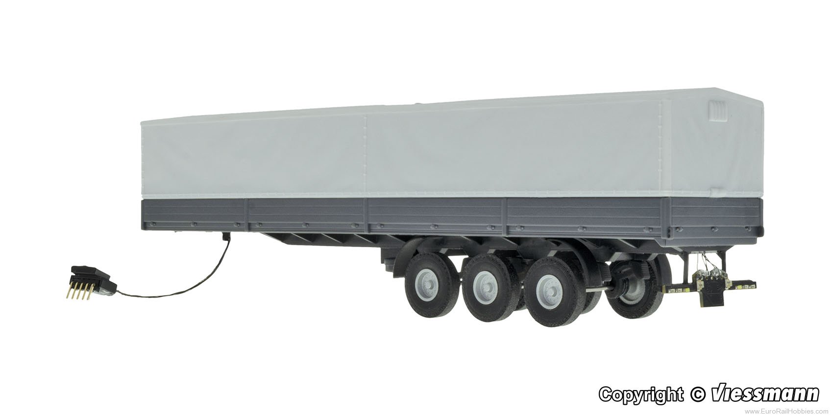 Viessmann 8227 3-axle curtainsider semitrailer, functional m