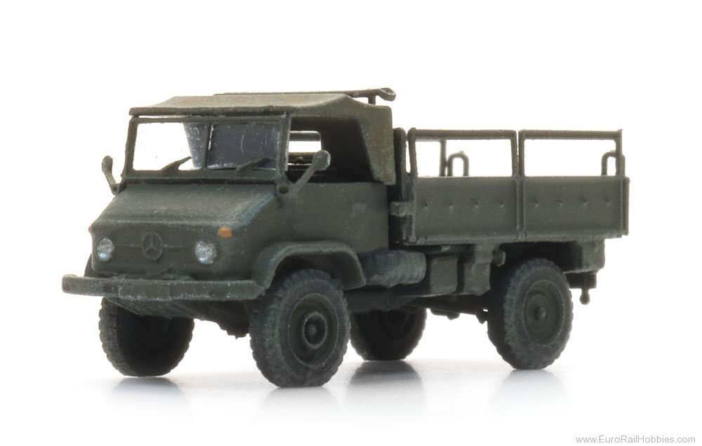 Artitec 6160114 BRD Unimog 404s Pritsche offen gelboliv