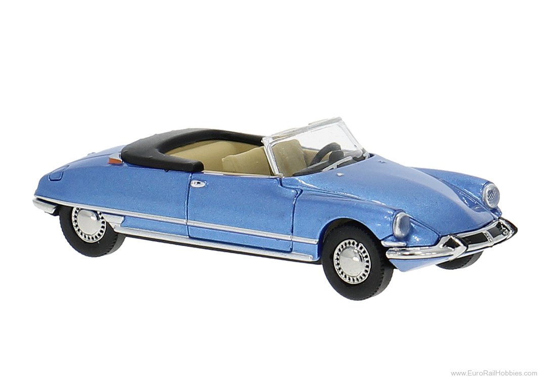 Brekina 14235 Brekina, Citroen DS 19 Cabriolet, Blue, 1963,