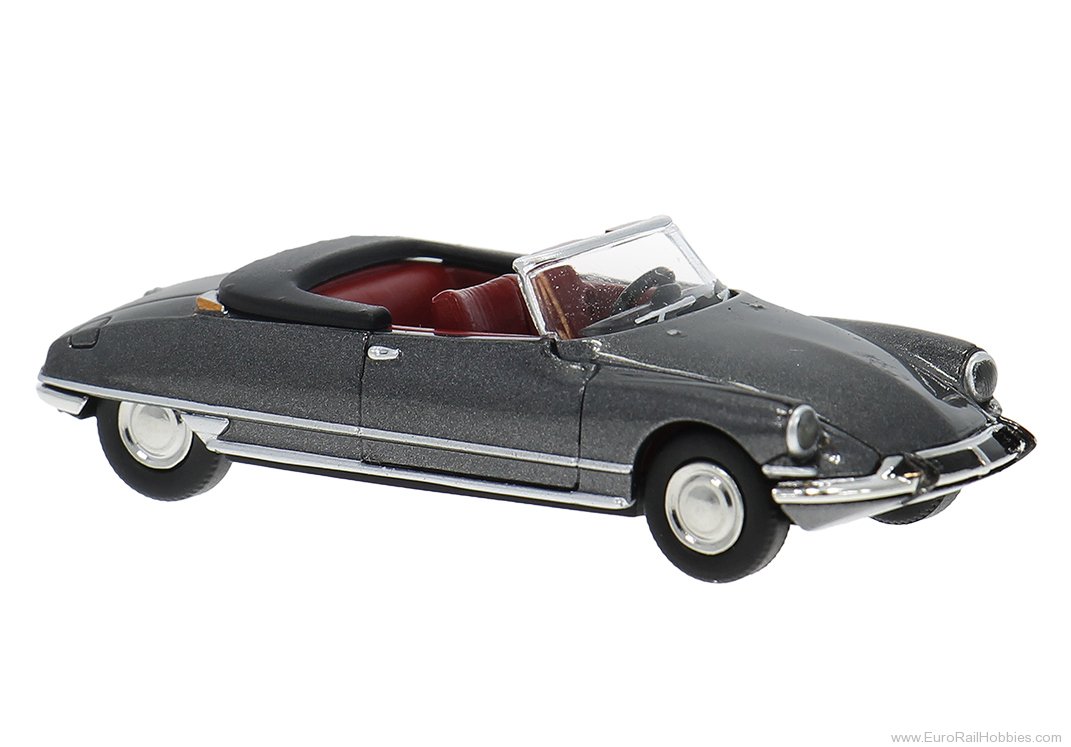Brekina 14236 Brekina, Citroen DS 19 Cabriolet, Dark Gray, 