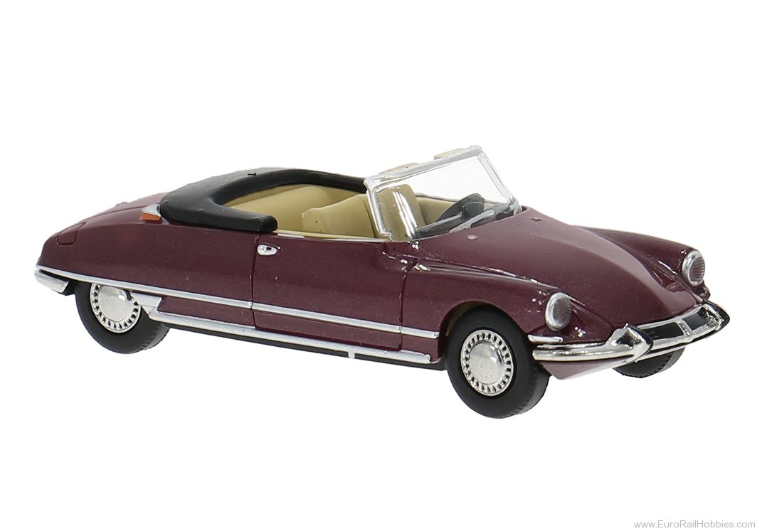 Brekina 14237 Brekina, Citroen DS 19 Cabriolet, Dark Red, 1