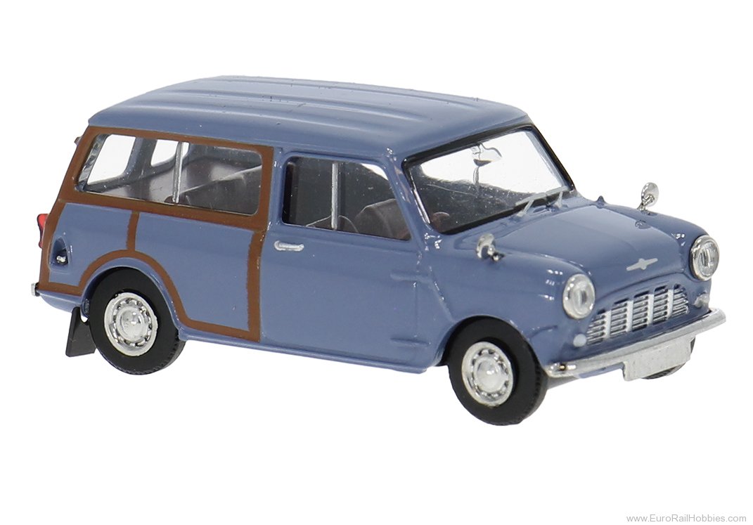 Brekina 15363 Brekina, Austin Mini Countryman, Blue, 1960, 