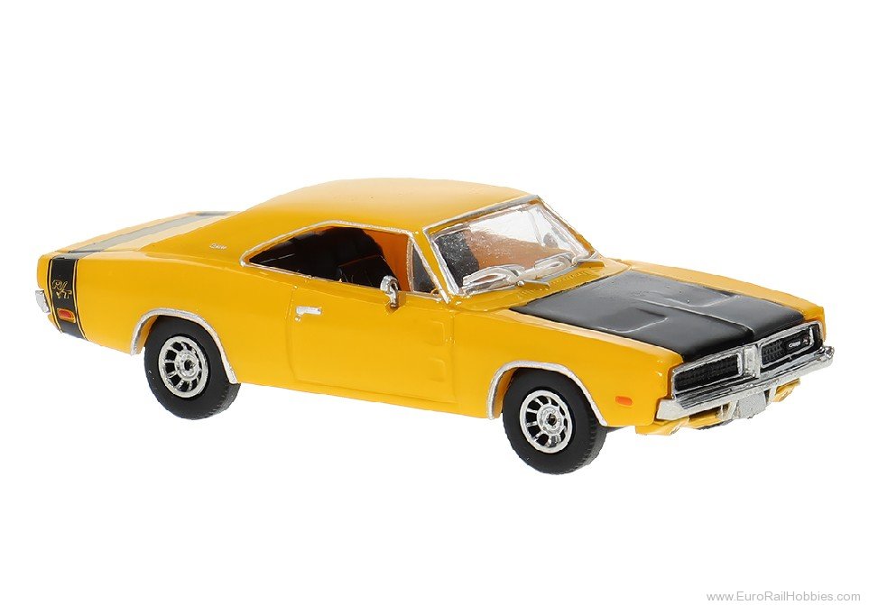 Brekina 18001 Brekina, Dodge Charger, Dark Yellow, 1969,  