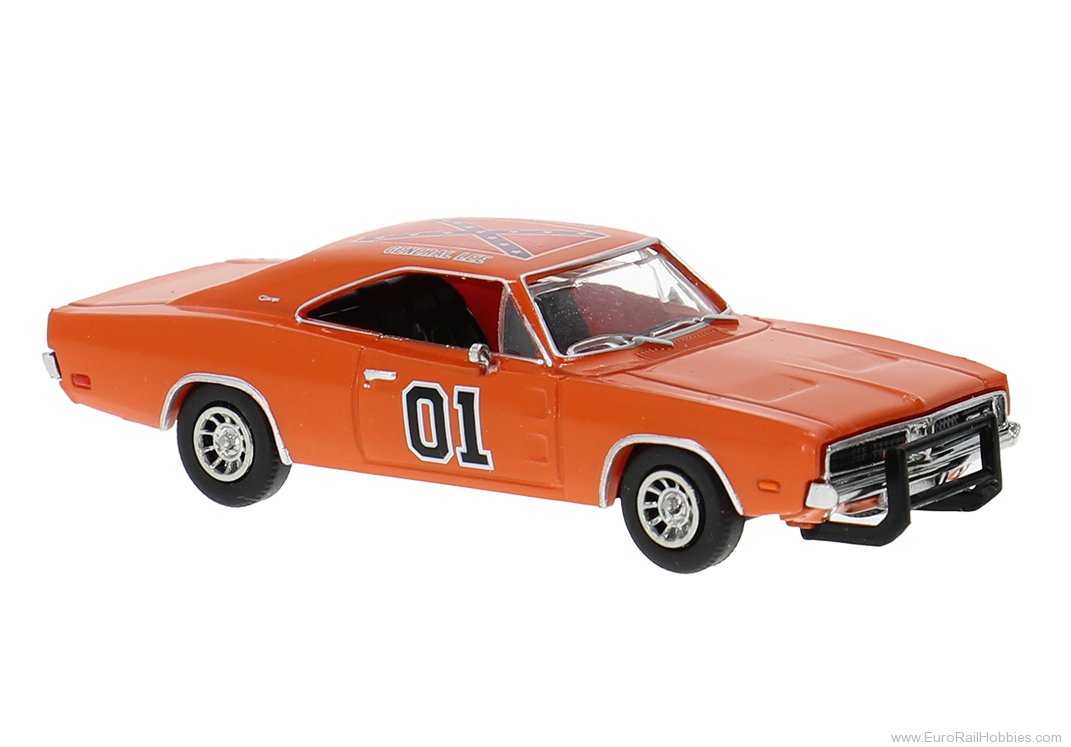 Brekina 18004 Brekina, Dodge Charger, Orange, 1969,  