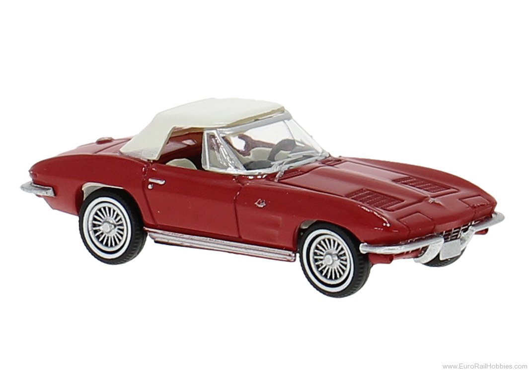 Brekina 18026 Brekina Chevrolet Corvette C2 Cabrio Red Clos