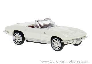 Brekina 18031 Brekina, Chevrolet Corvette C2 Cabrio, White,