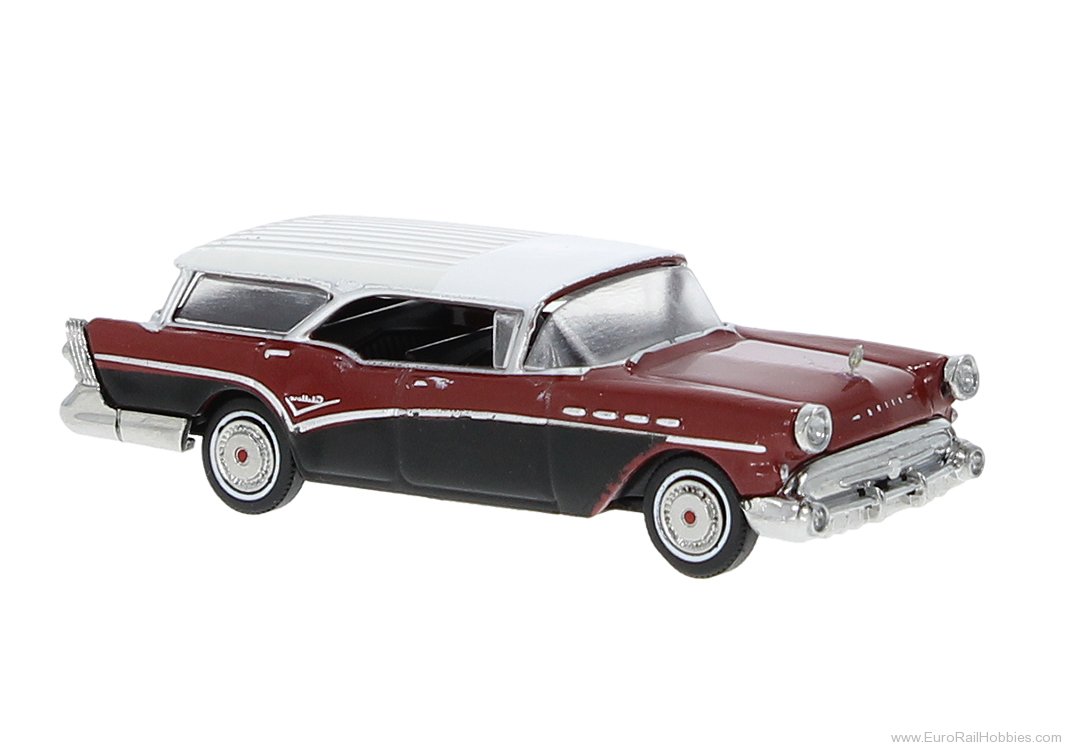 Brekina 18178 Brekina, Buick Century Caballero, Red/Black, 